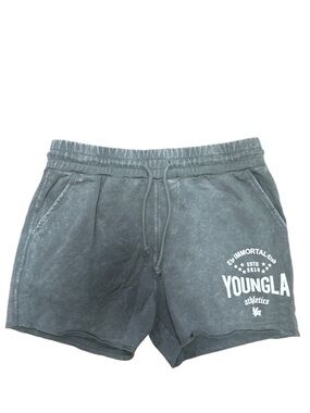 YoungLA Gray Distressed Cotton Shorts Size: Medium NWT